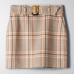 Aritzia Babaton Size 4 Belted Plaid Skirt
